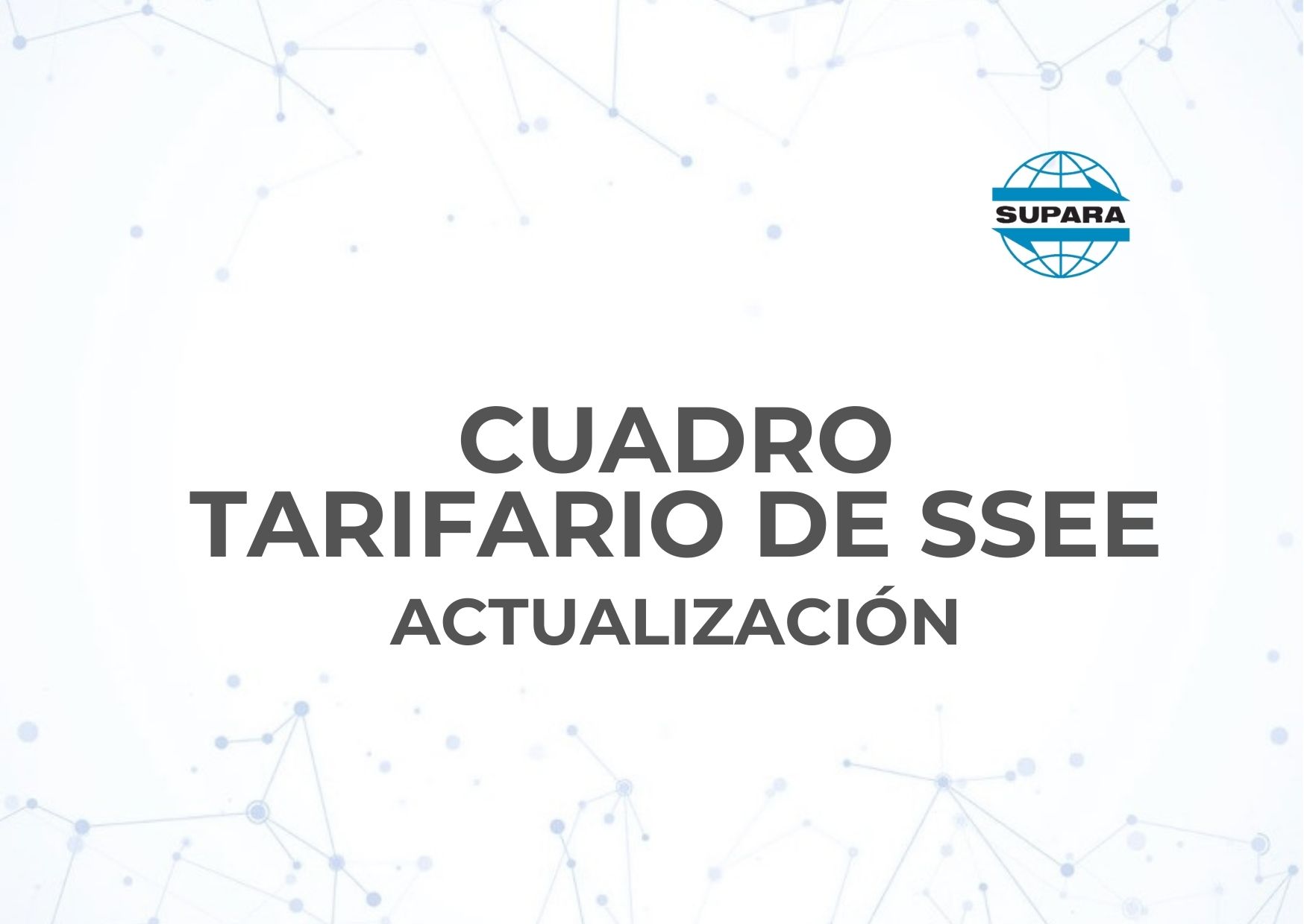 CUADRO TARIFARIO DE SSEE | ACTUALIZACIÓN