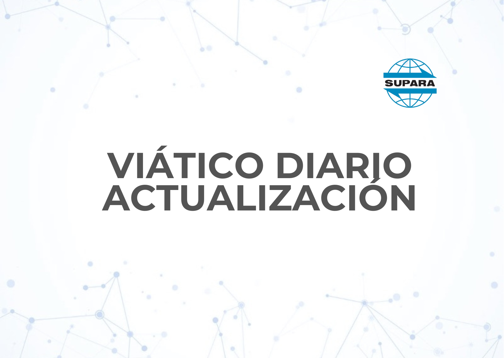 VIÁTICO DIARIO – ACTUALIZACIÓN