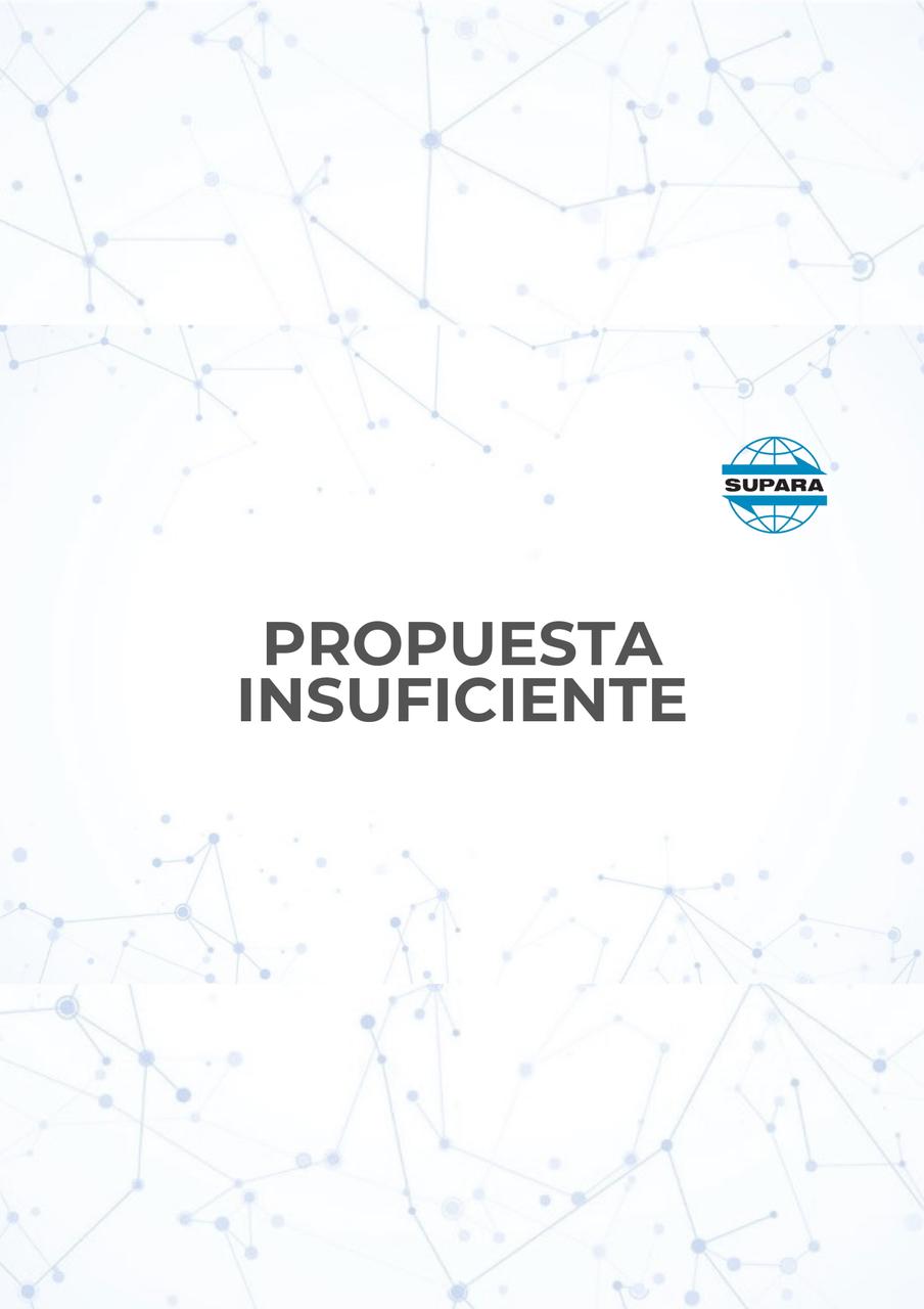 PROPUESTA INSUFICIENTE