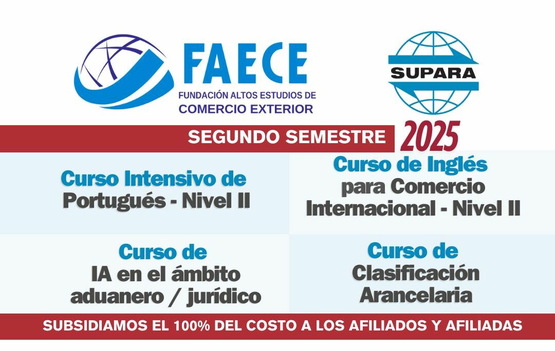 SUPARA – FAECE | OFERTA DE CURSOS PARA EL SEGUNDO SEMESTRE 2025